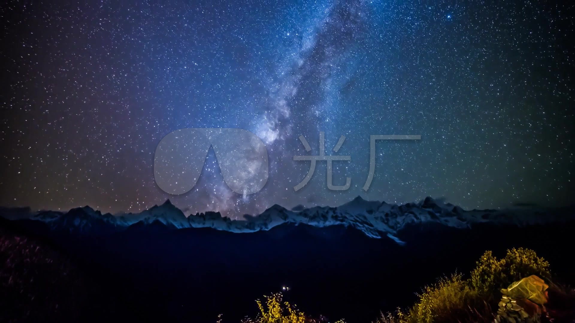 雪山云海星空_1920x1080_高清视频素材下载(编号:)
