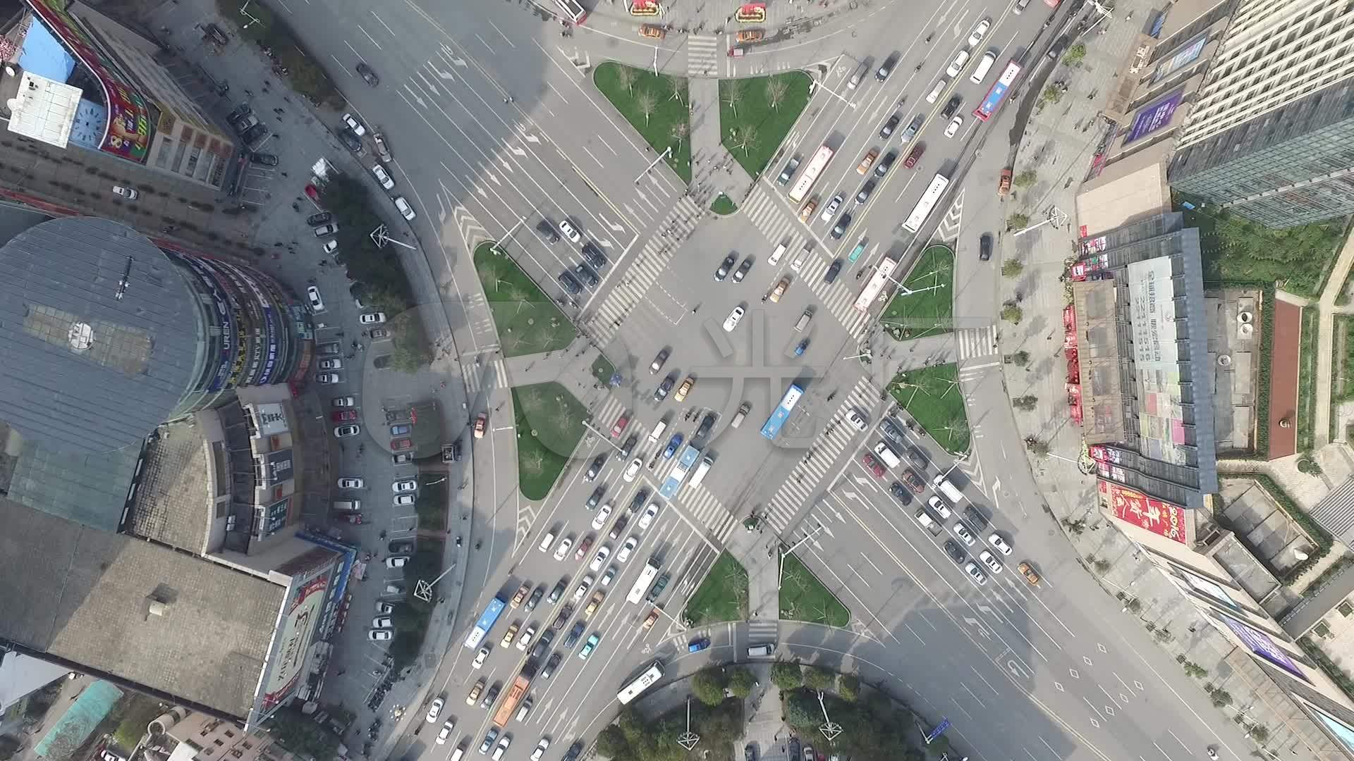 株洲航拍顶视红旗广场步步高日景