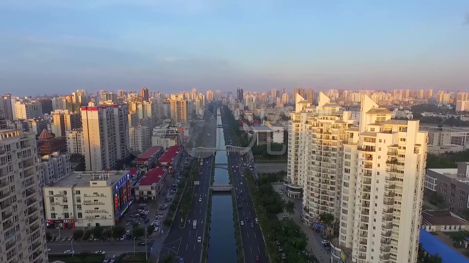航拍海口城市人文风景_1920x1080_高清视频素材下载(编号:738329)
