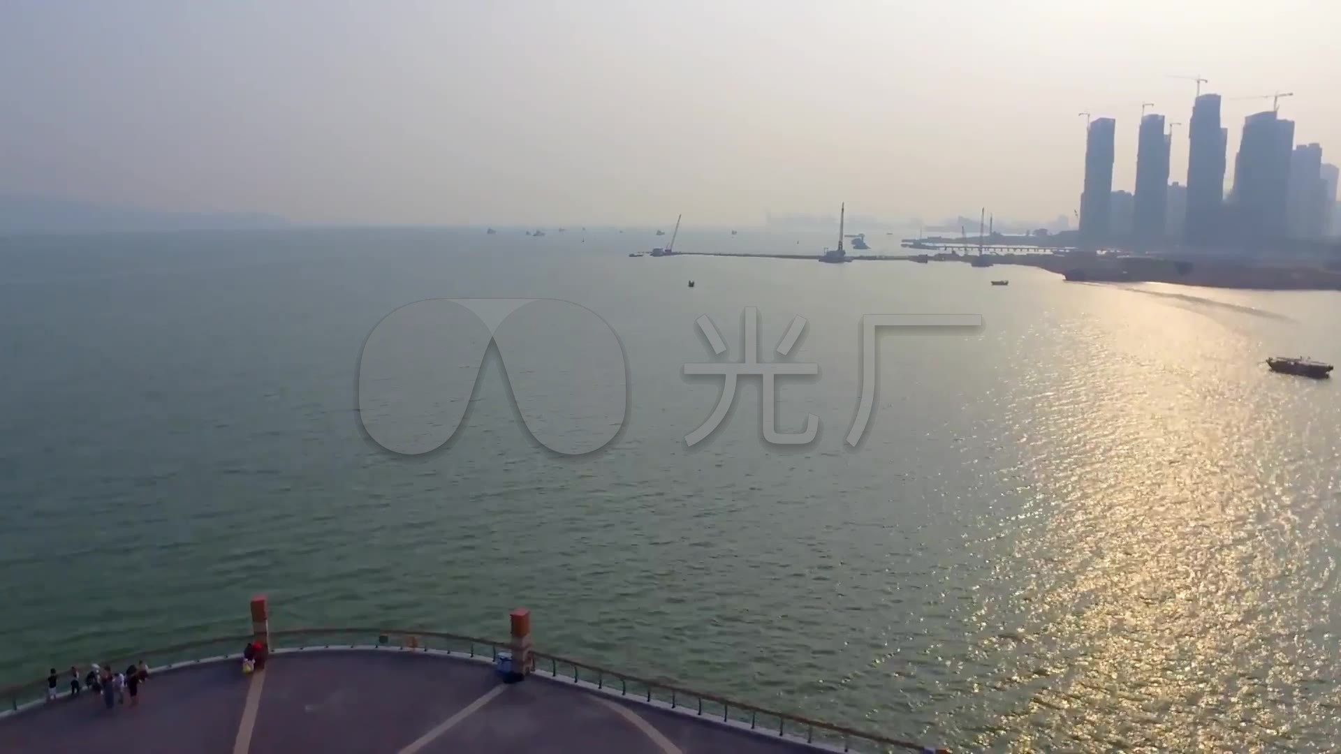 深圳湾跨海大桥连接香港_1920X1080_高清视