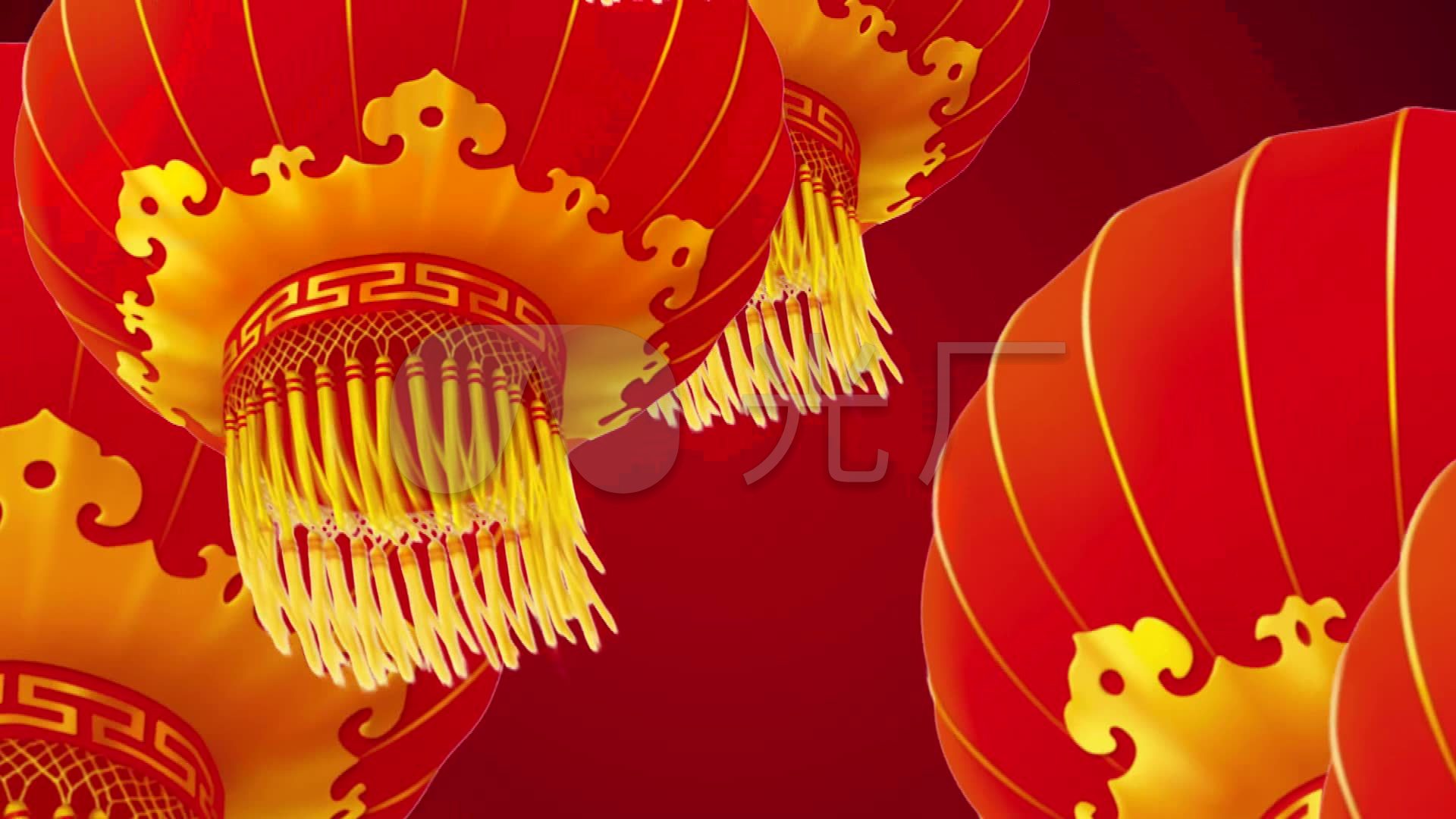 喜庆led背景-红灯笼