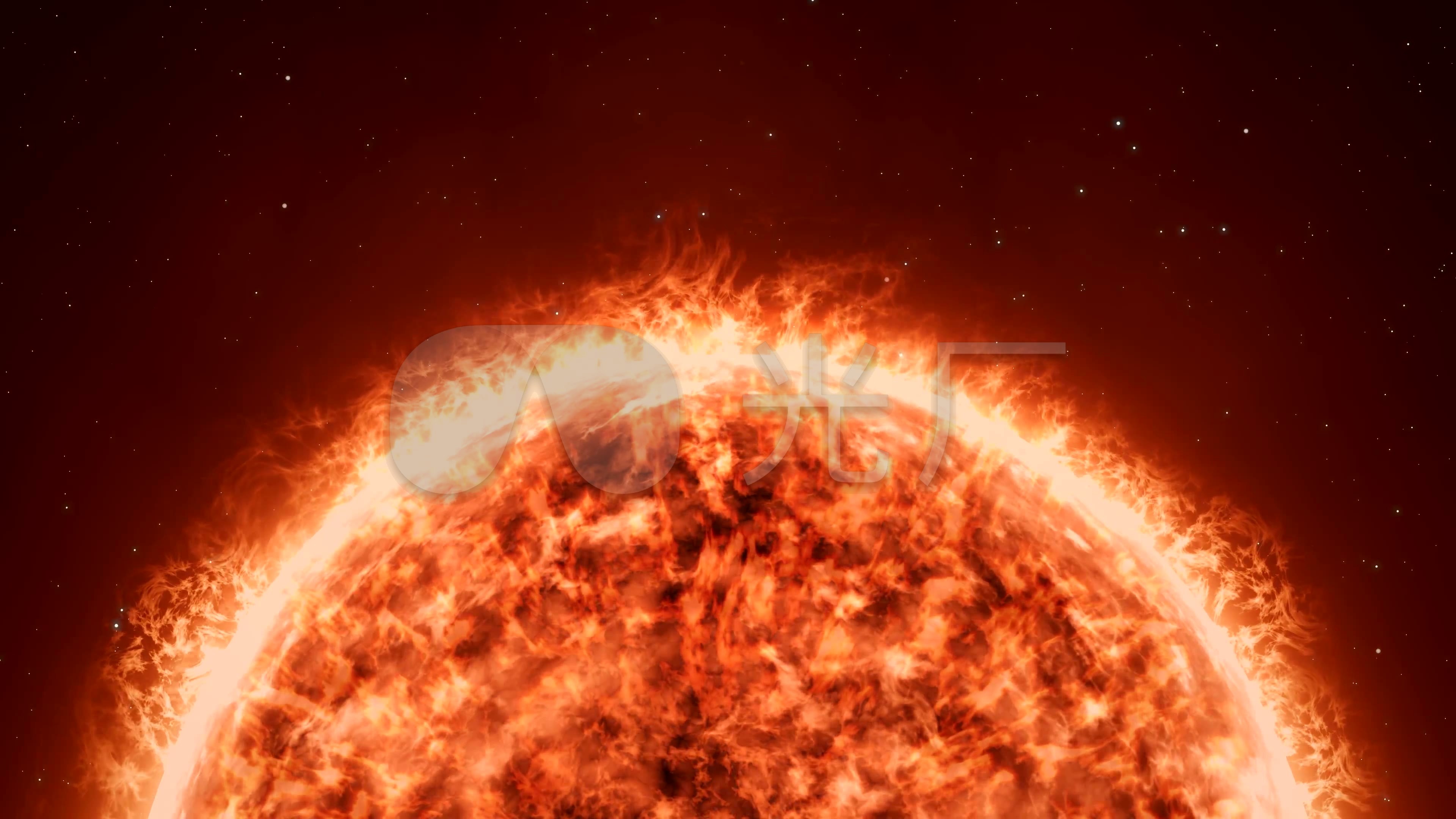 太阳火球4k背景_3840x2160_高清视频素材下载(编号:)