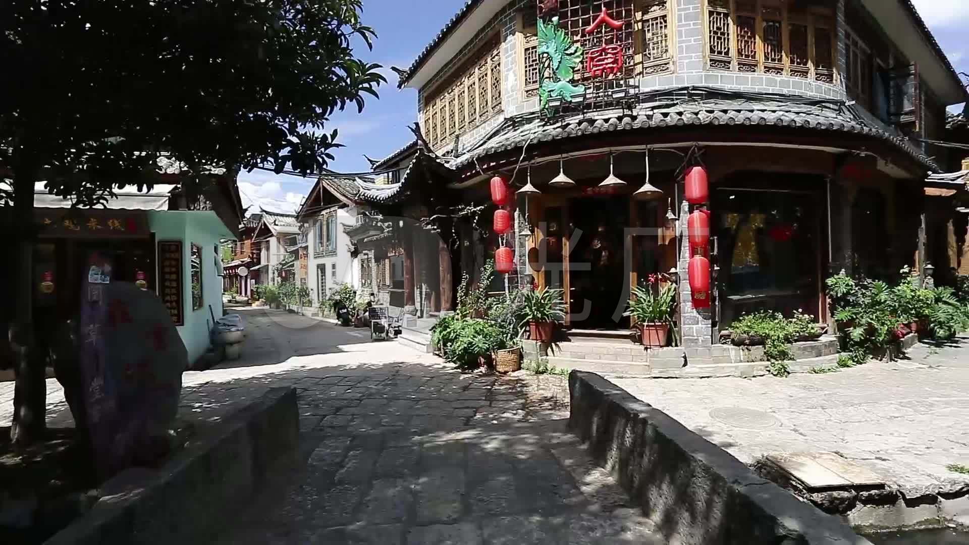 丽江古城丽江束河古镇人文建筑旅游