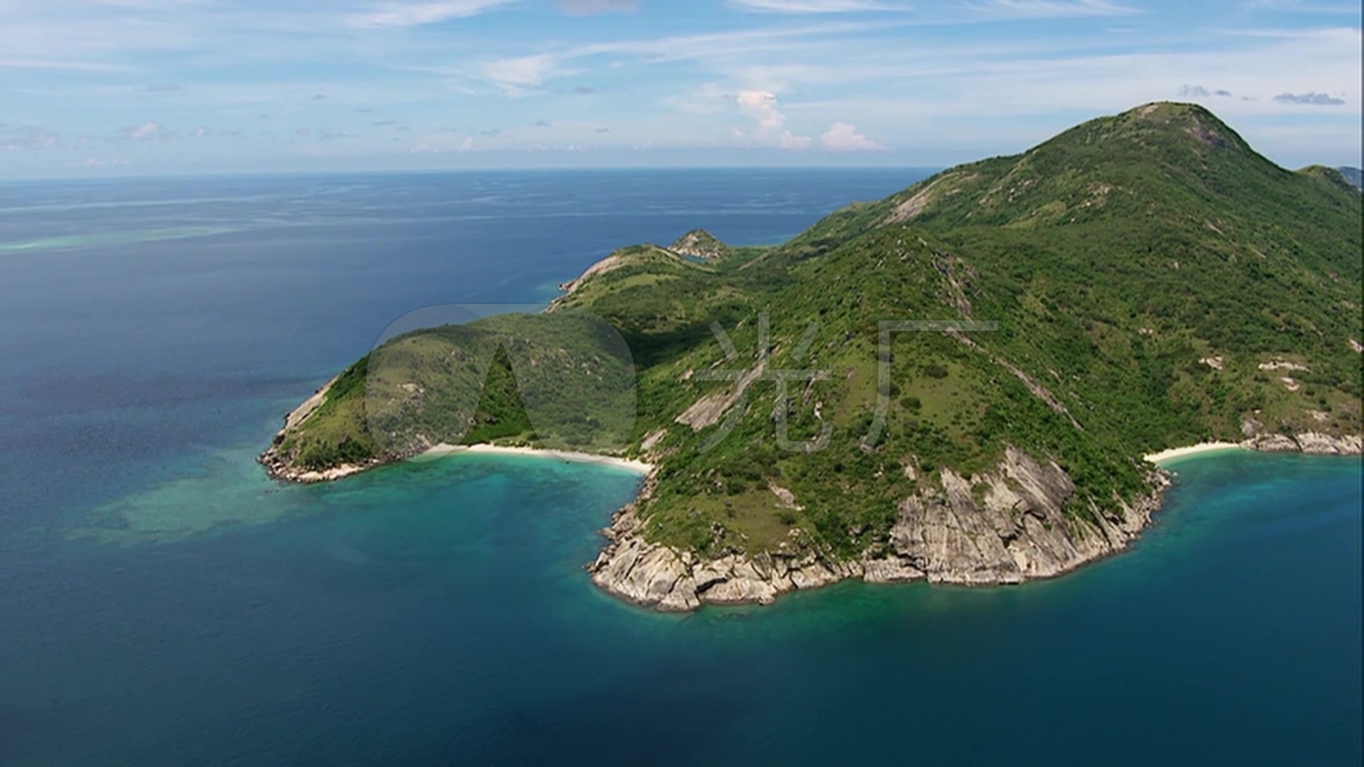 航拍海面岛屿_1920x1080_高清视频素材下载(编号:745169)_实拍视频_vj