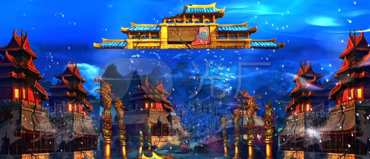 西游记龙宫水宫殿_1280x550_高清视频素材下载(编号:)