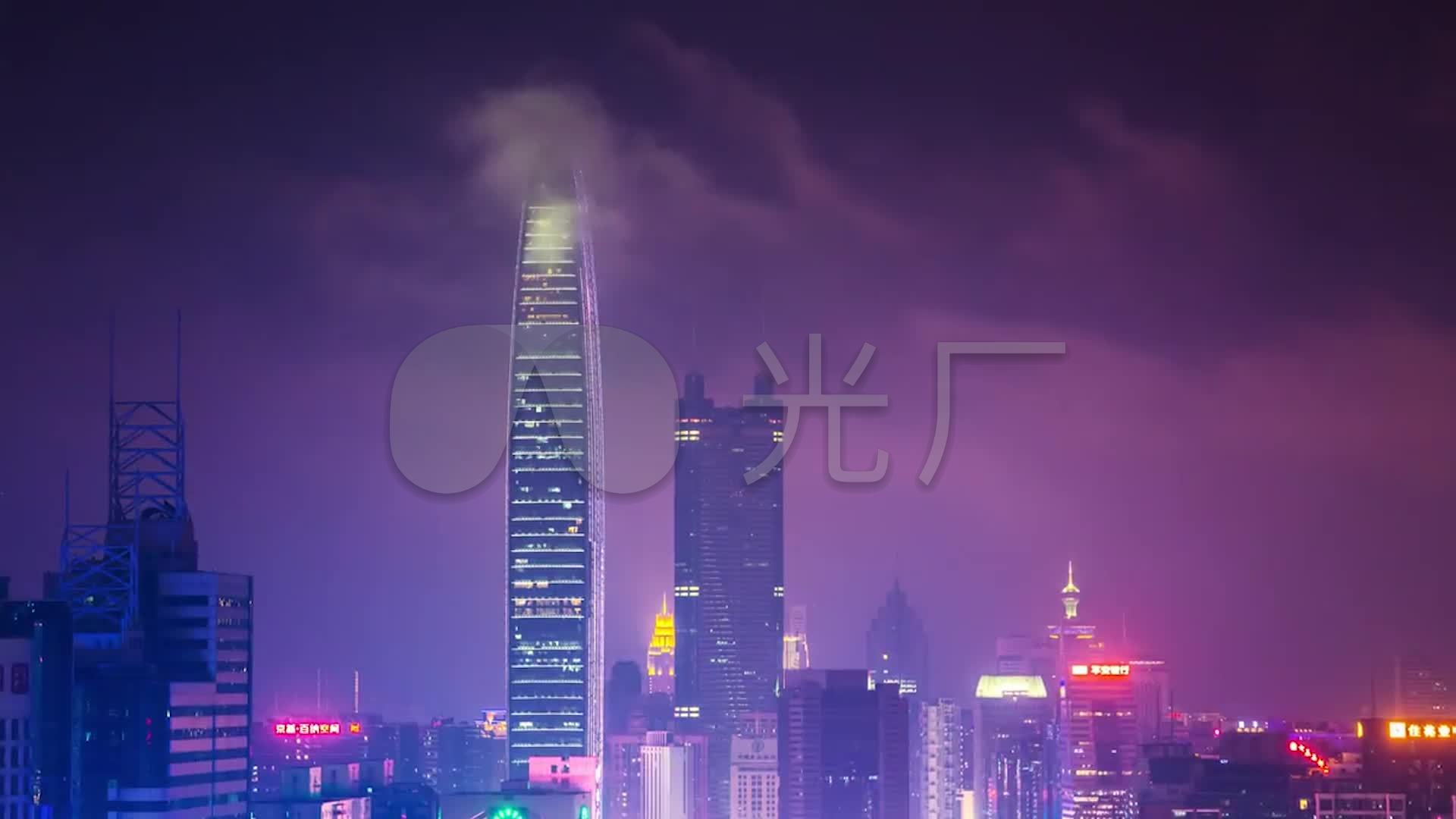 深圳延时夜景唯美城市宣传(宣传通用)_1920x1080_高清