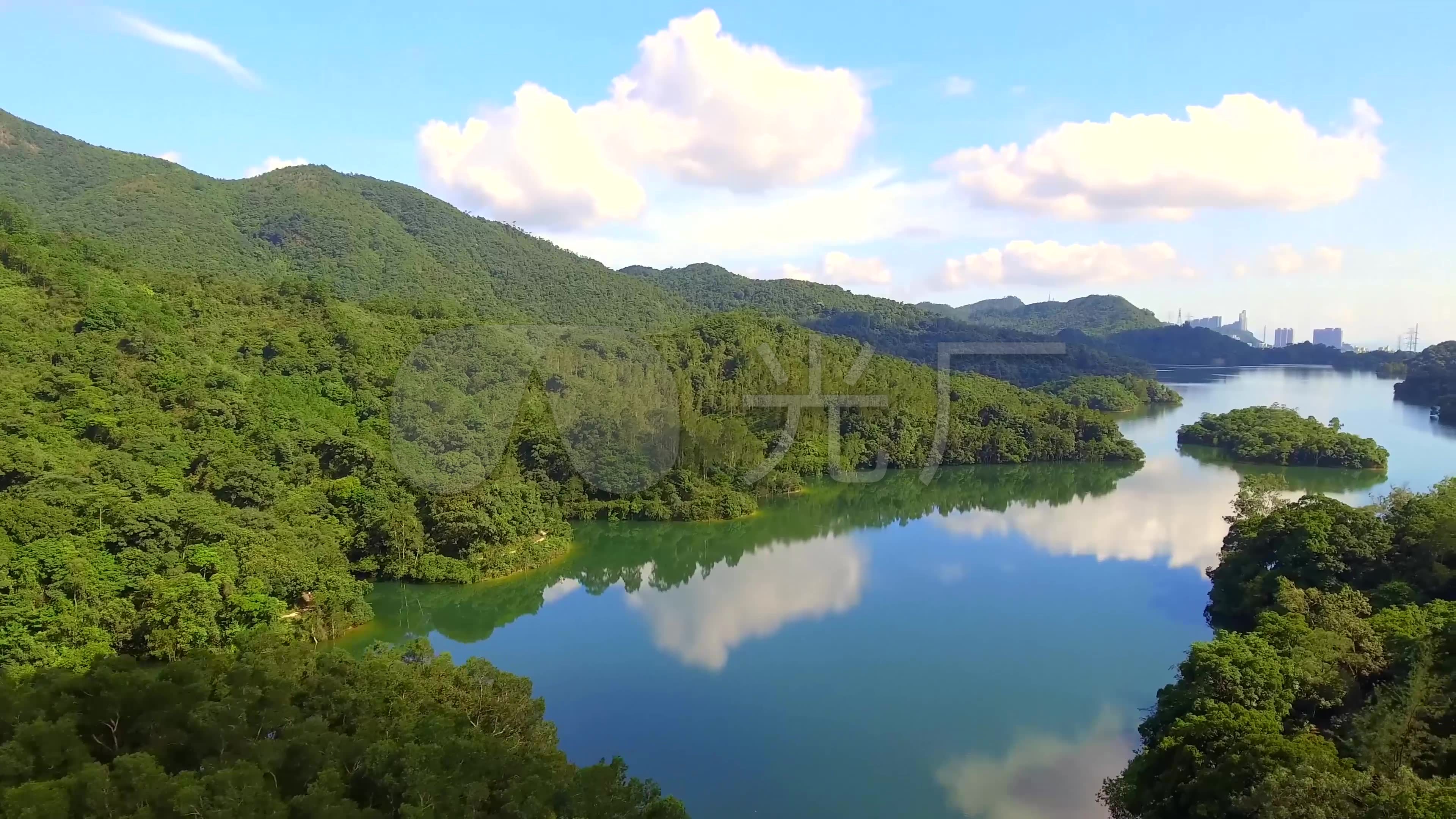 4k实拍湖景湖泊美景