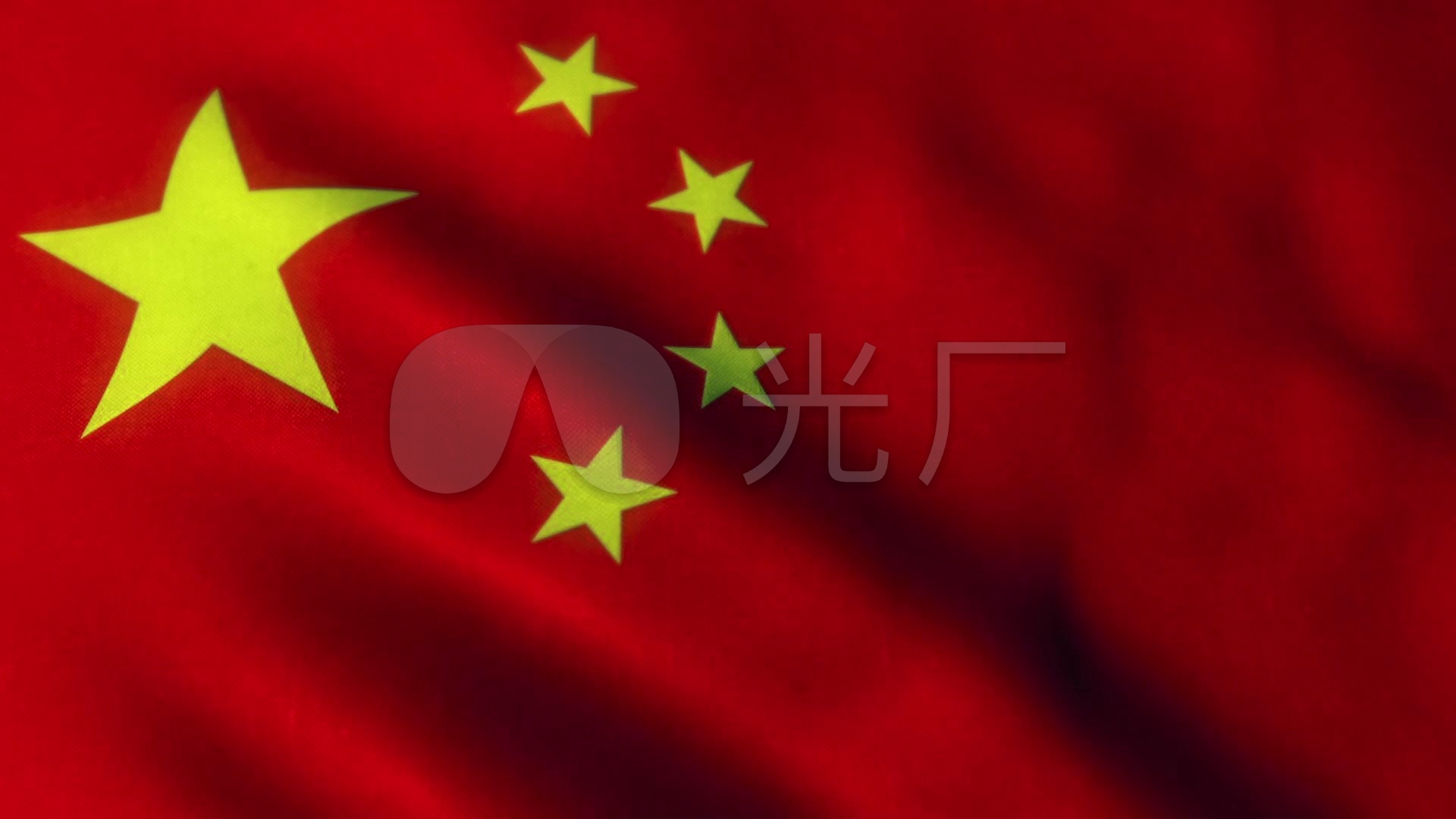 飘扬的中国国旗_1920x1080_高清视频素材下载(编号:)