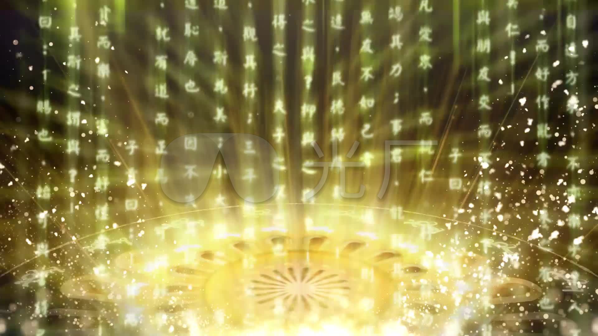 佛光普照led大屏幕视频素材