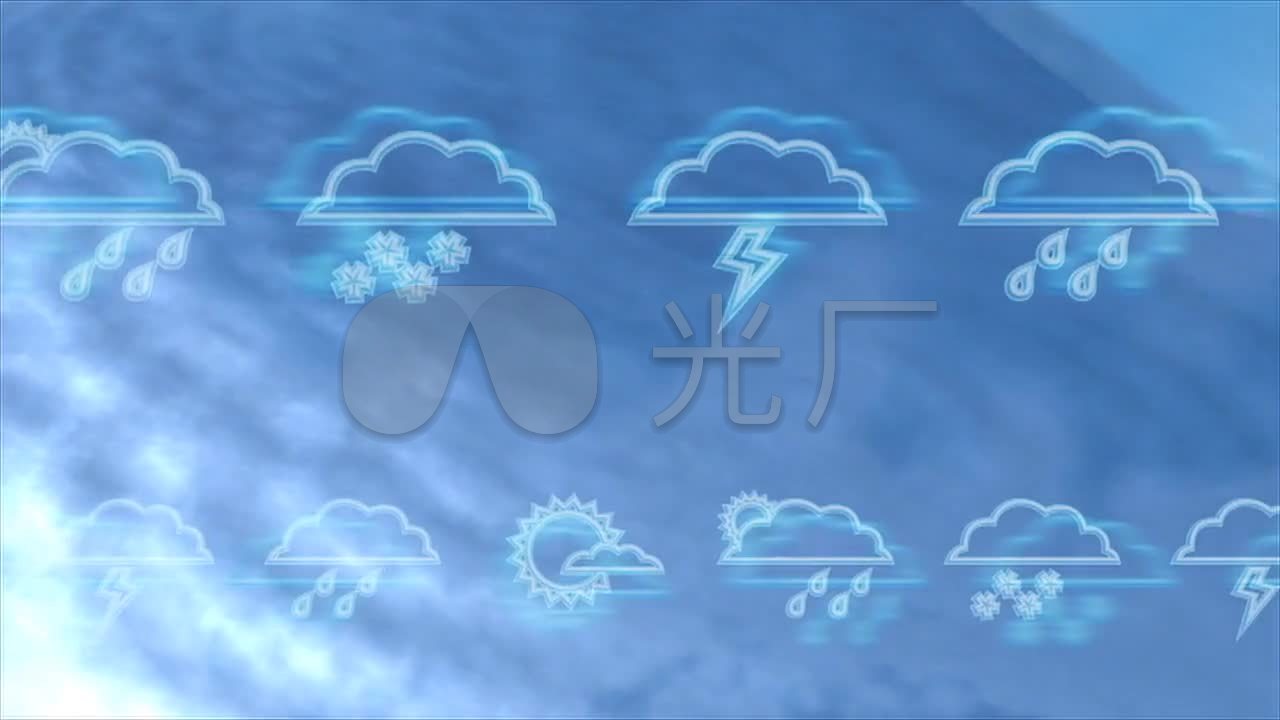 天气预报的蓝色背景led视频素材