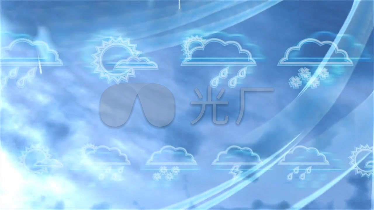 天气预报的蓝色背景led视频素材