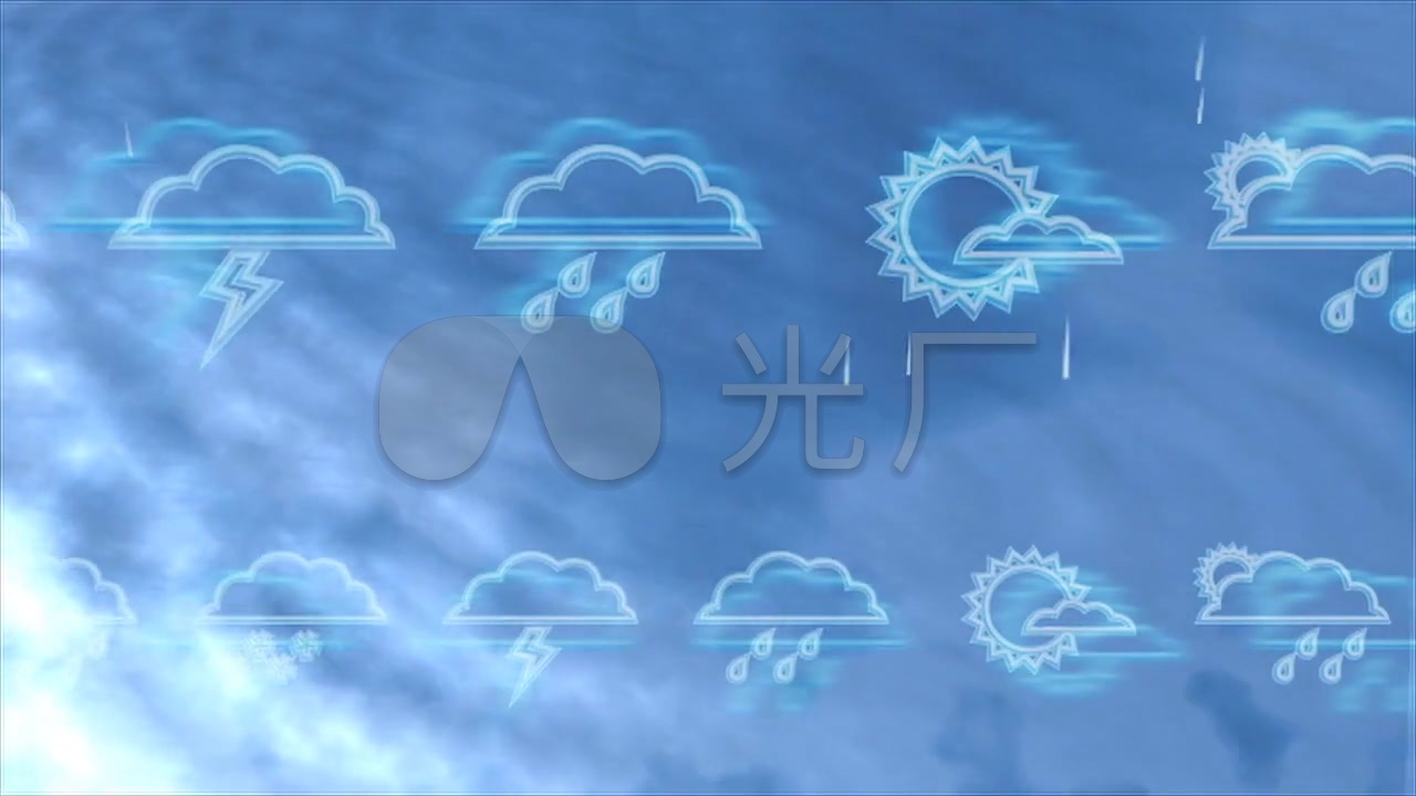 天气预报的蓝色背景led视频素材