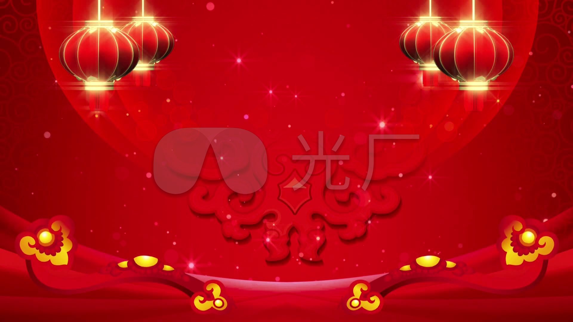 喜庆春节舞台led电子屏背景视频素材