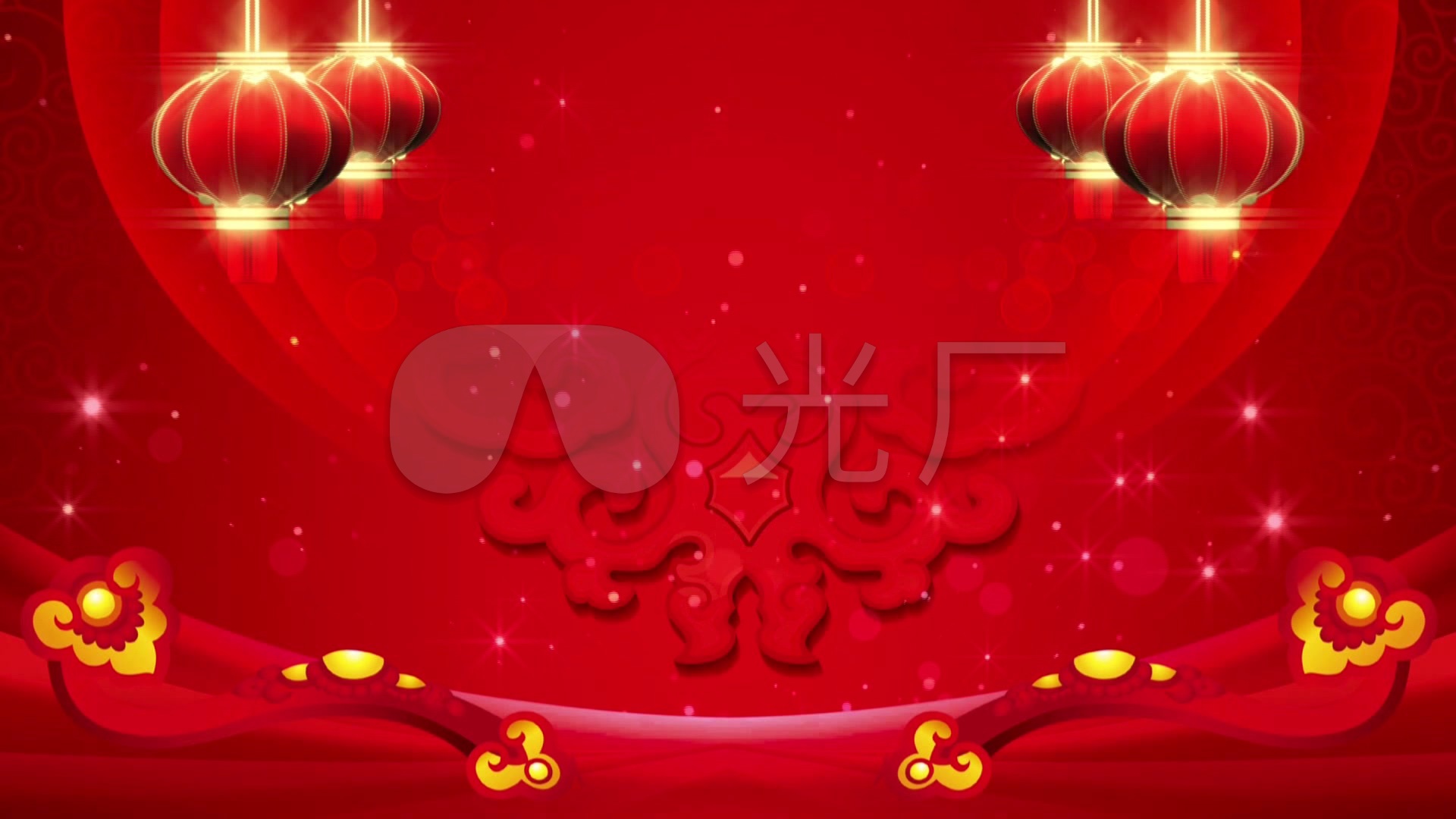 喜庆春节舞台led电子屏背景视频素材