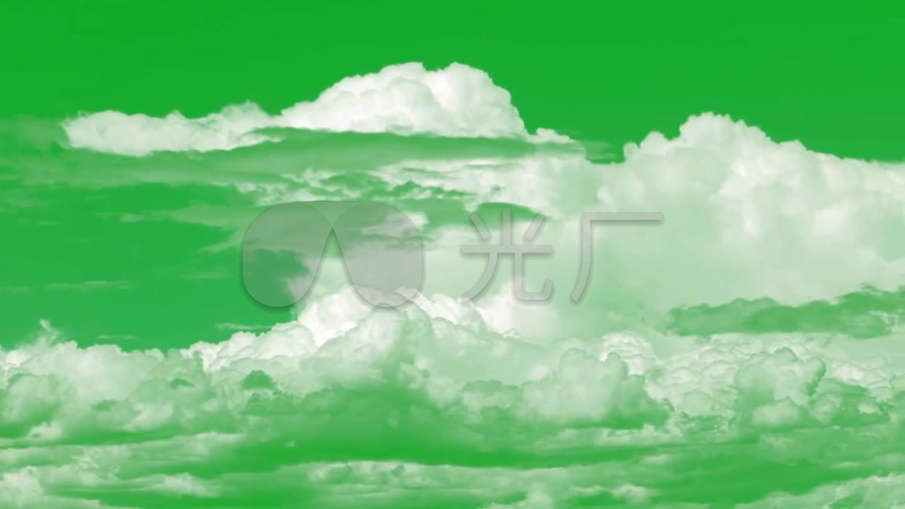 云朵云彩动态蓝屏可抠像