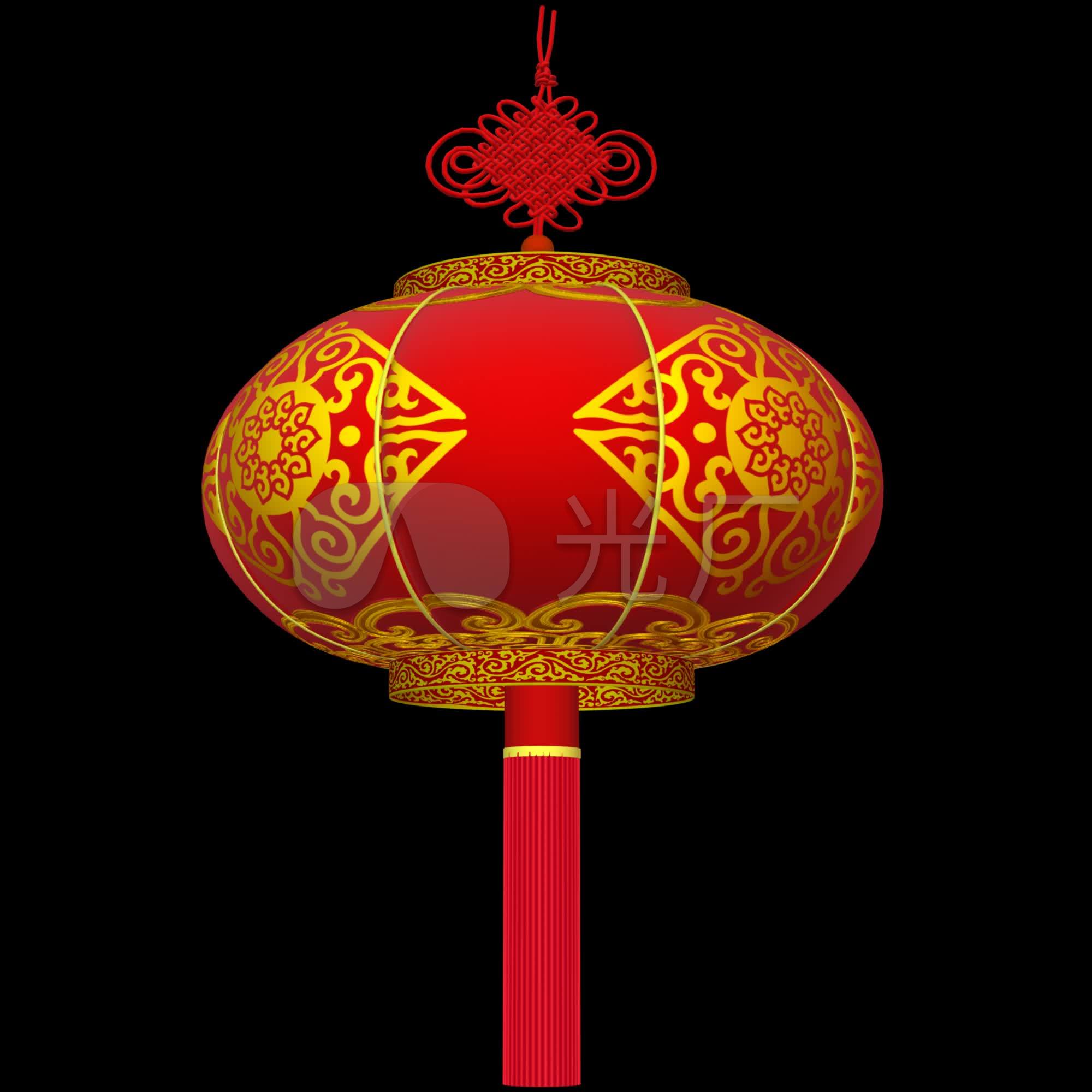 灯笼中国结喜庆元素春节素材_2000x2000_高清视频素材