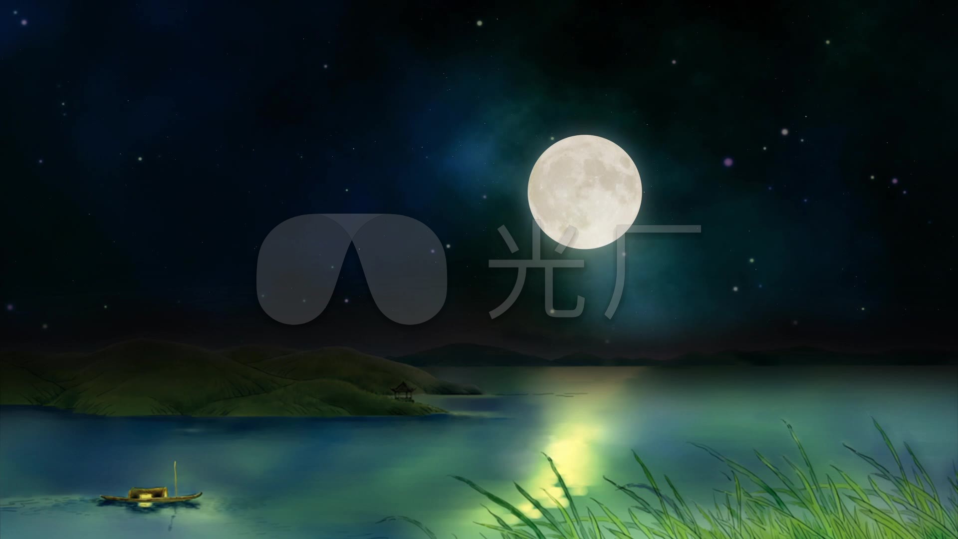 视频春江花月夜led槽筒素材背景_1920X1080视频古筝 视频春江花月夜led槽筒素材背景_1920X1080视频古筝