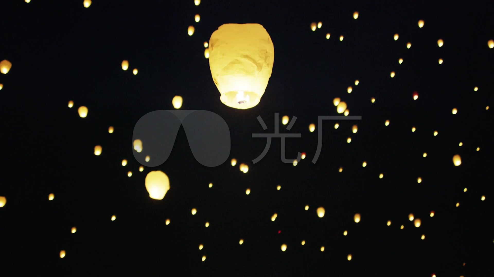 孔明灯许愿灯1080_1920x1080_高清视频素材下载(编号