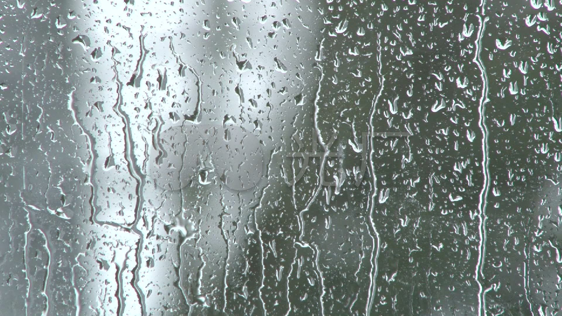 玻璃上的雨滴_1920x1080_高清视频素材下载(编号:)