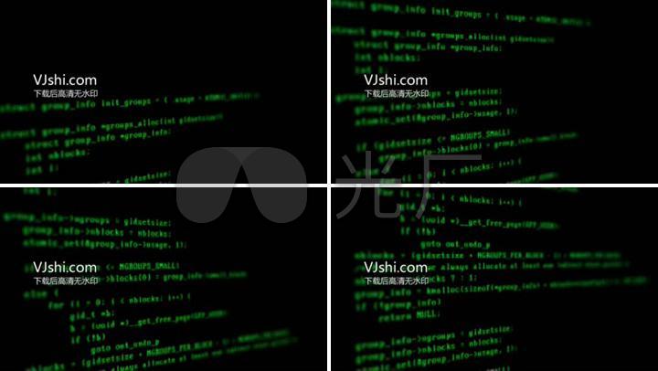黑客代码输入运行绿色字符黑色背景