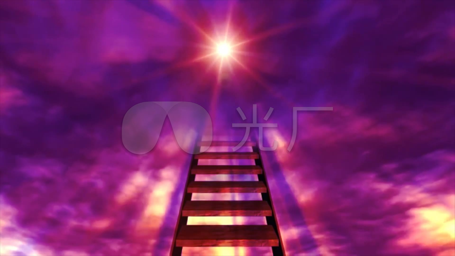 唯美梦幻蓝紫色天梯背景