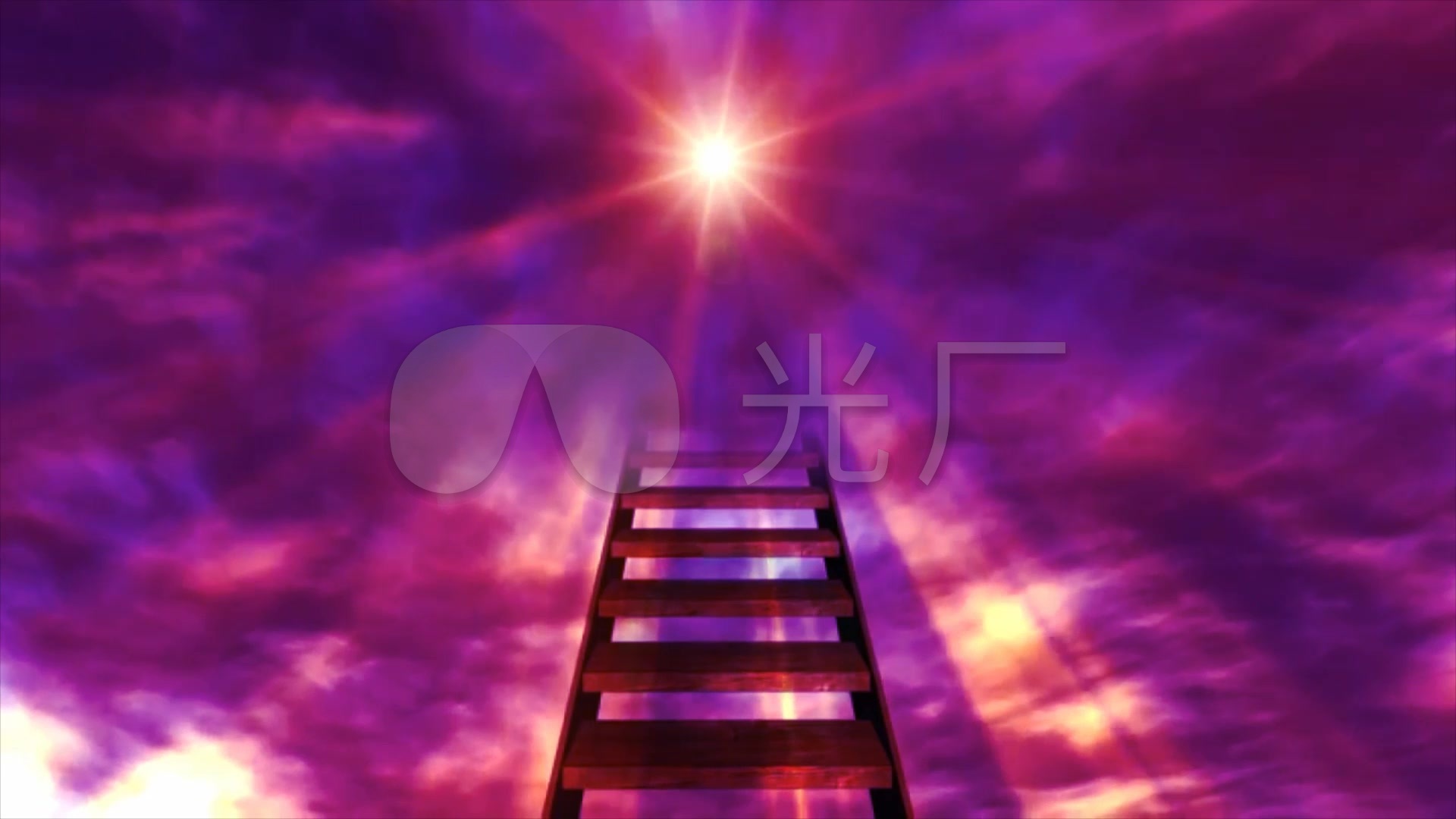 唯美梦幻蓝紫色天梯背景