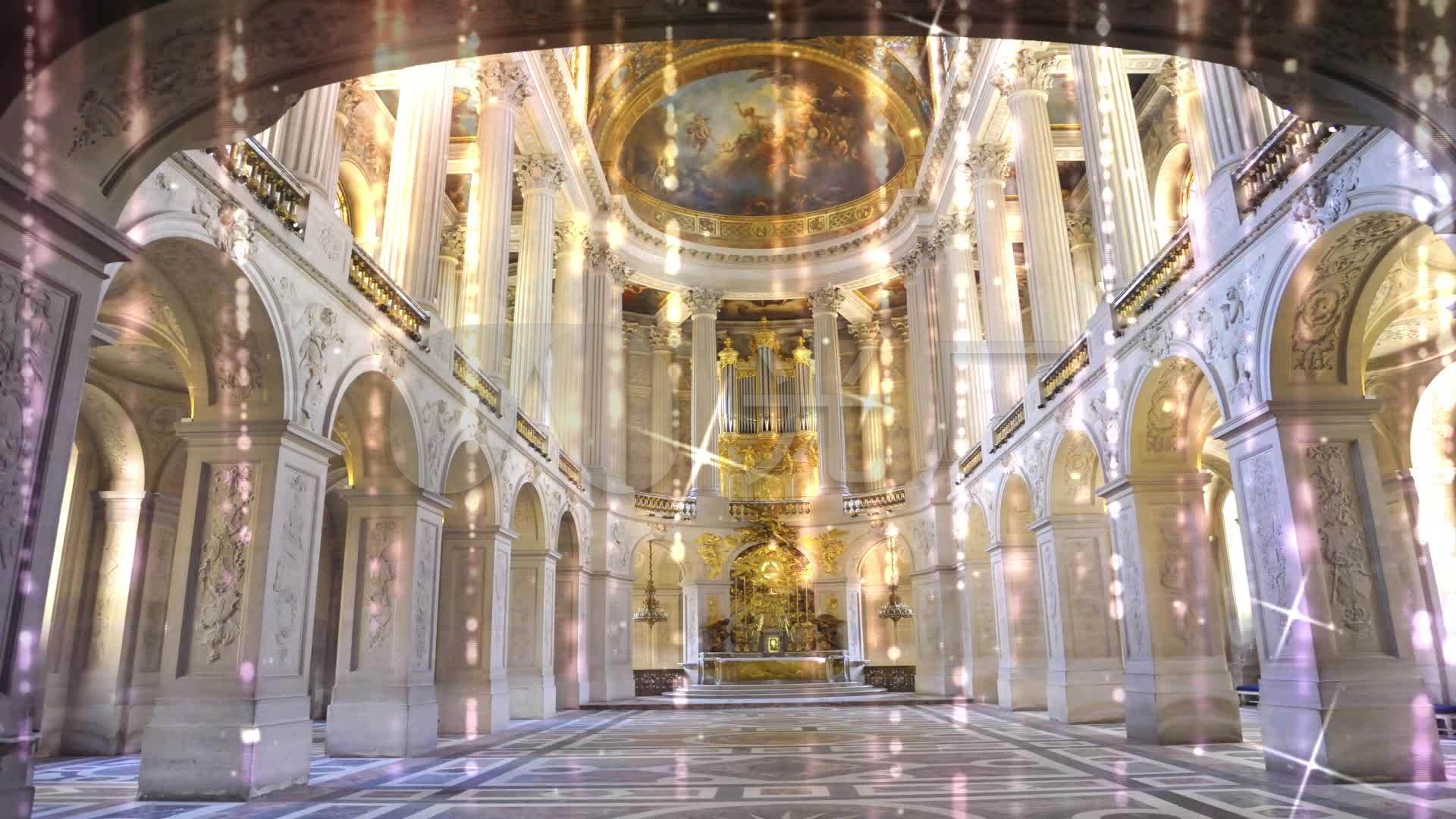 欧式大型婚礼城堡宫殿教堂水晶皇宫证婚背景