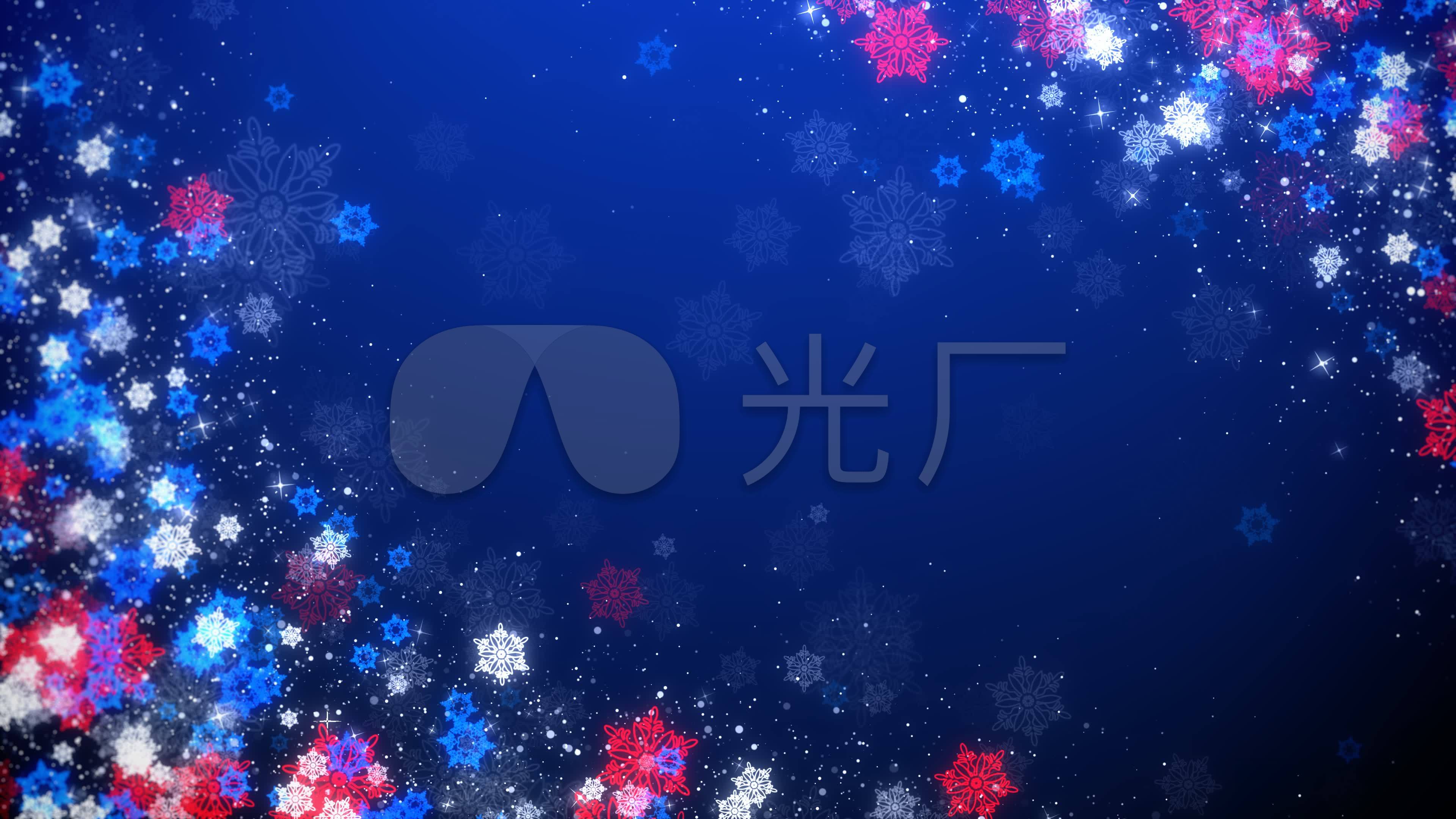 蓝色雪花背景视频_3840x2160_高清视频素材下载(编号:830104)_影视