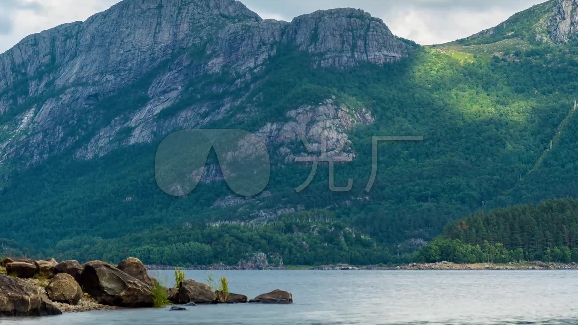 大自然高山流水雪山美景_1920x1080_高清视频素材下载