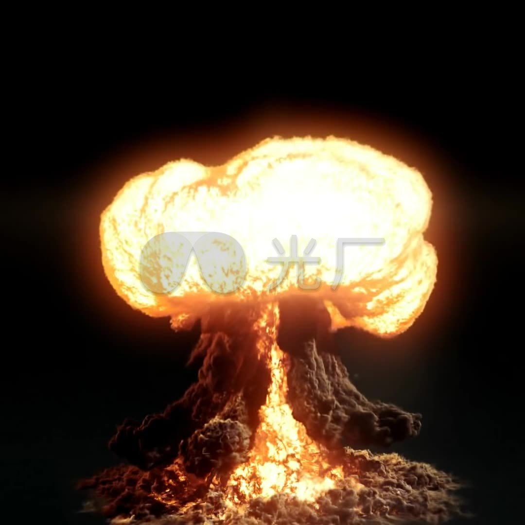 原子弹爆炸蘑菇云_1080x1080_高清视频素材下载(编号
