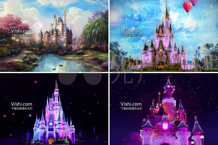 8款唯美彩虹城堡梦幻仙境led大屏幕视频