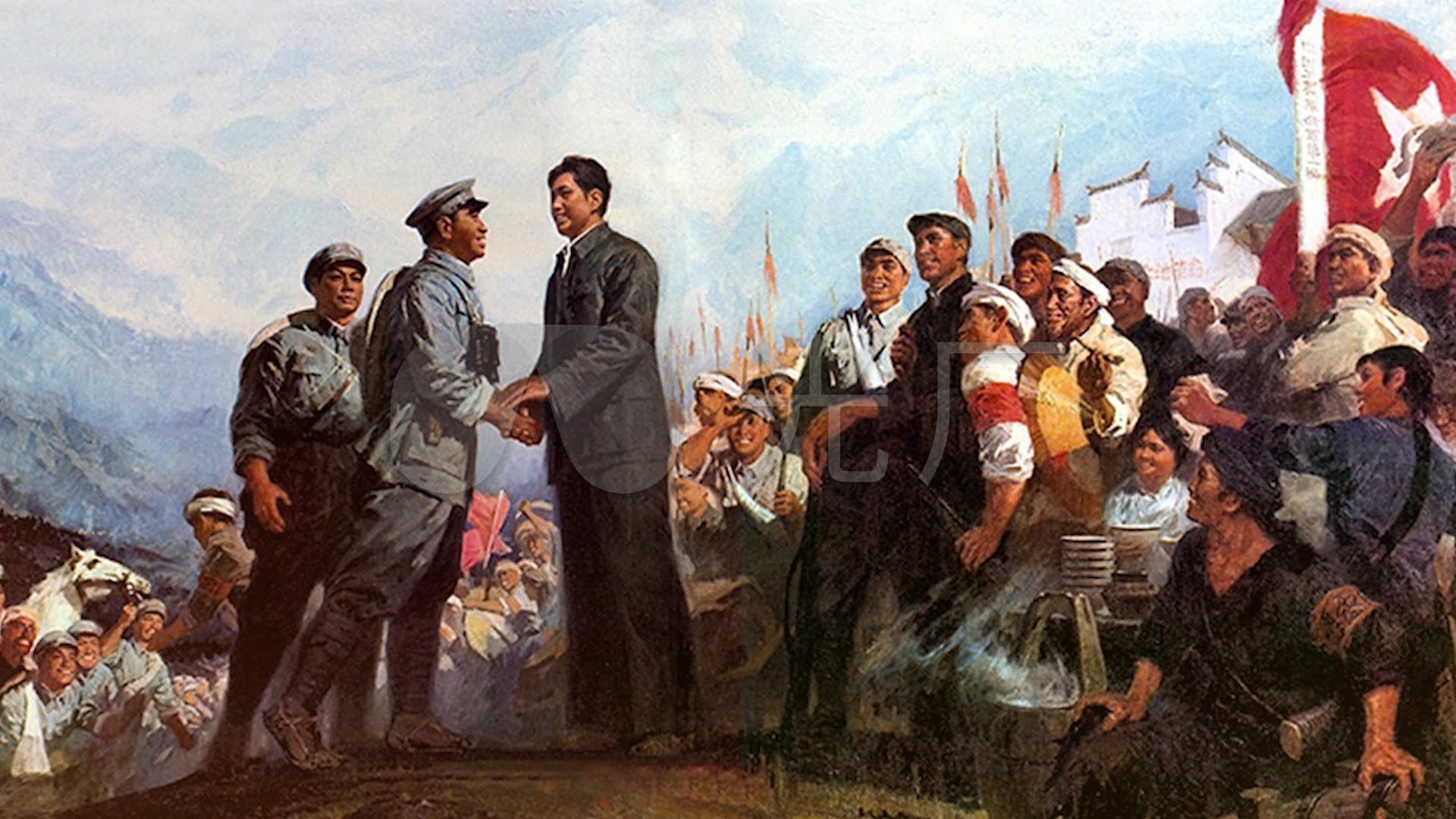 过视频成品配乐高清_1920X1080_视频草地素狸窝雪山图片