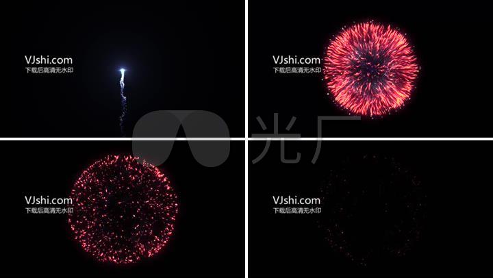 炫目烟花礼花爆炸视频素材