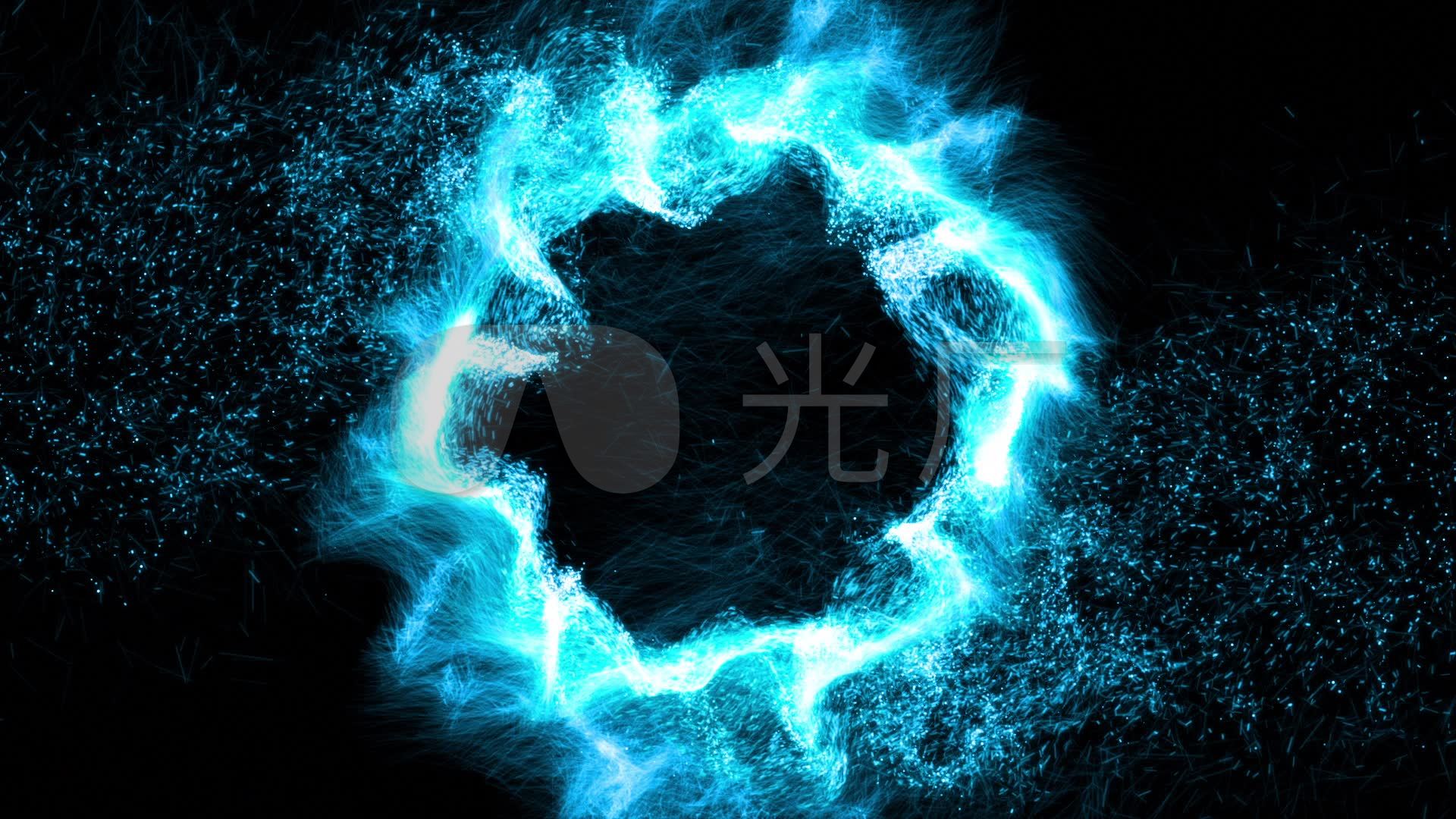 文字logo网址展示粒子碰撞背景2_1920x1080_高清视频