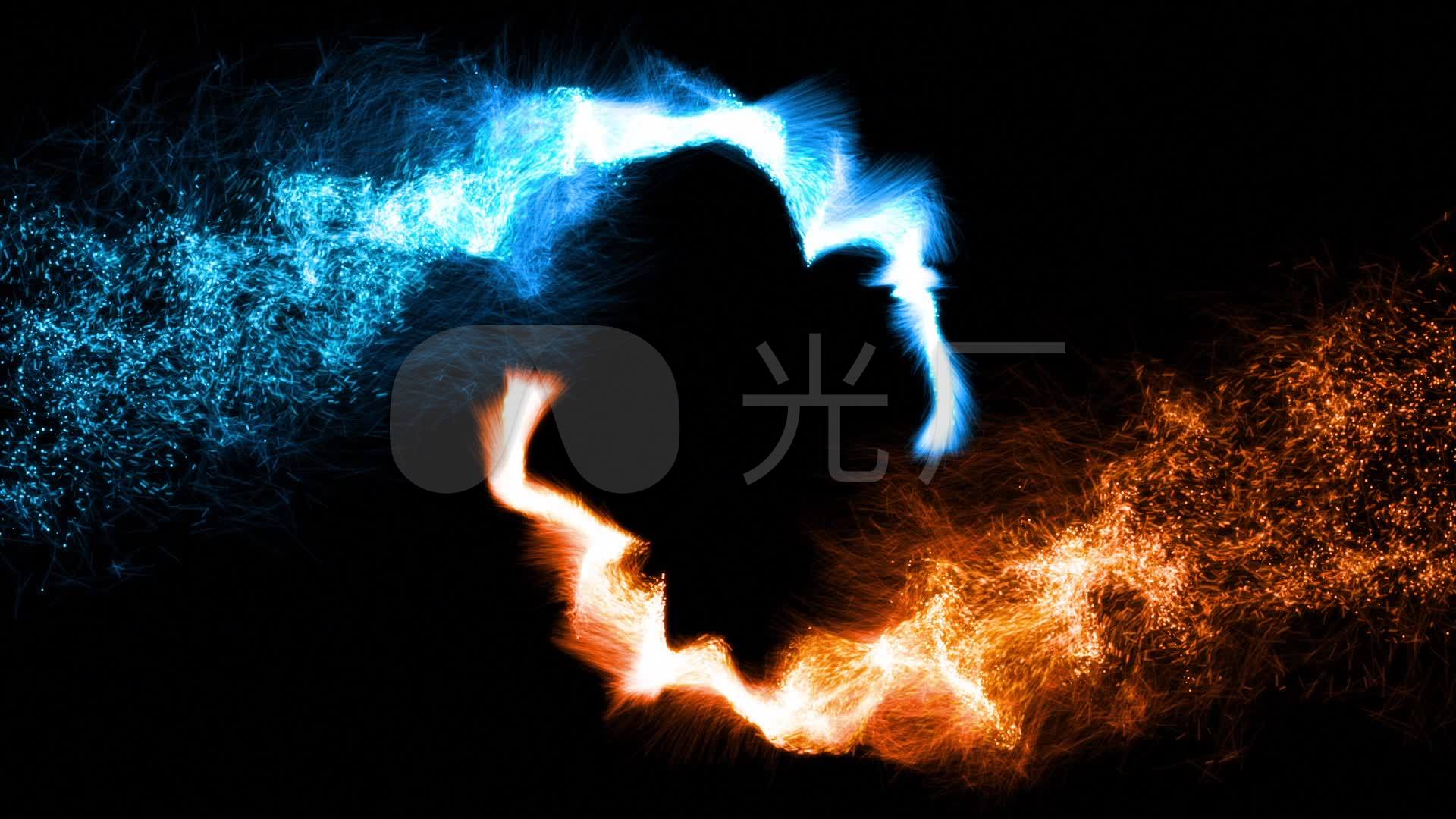 视频素材 影视包装 影视特效 文字logo网址展示粒子碰撞背景4  来自