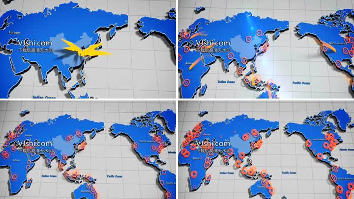 销售网络 遍及全球 世界地图 中国