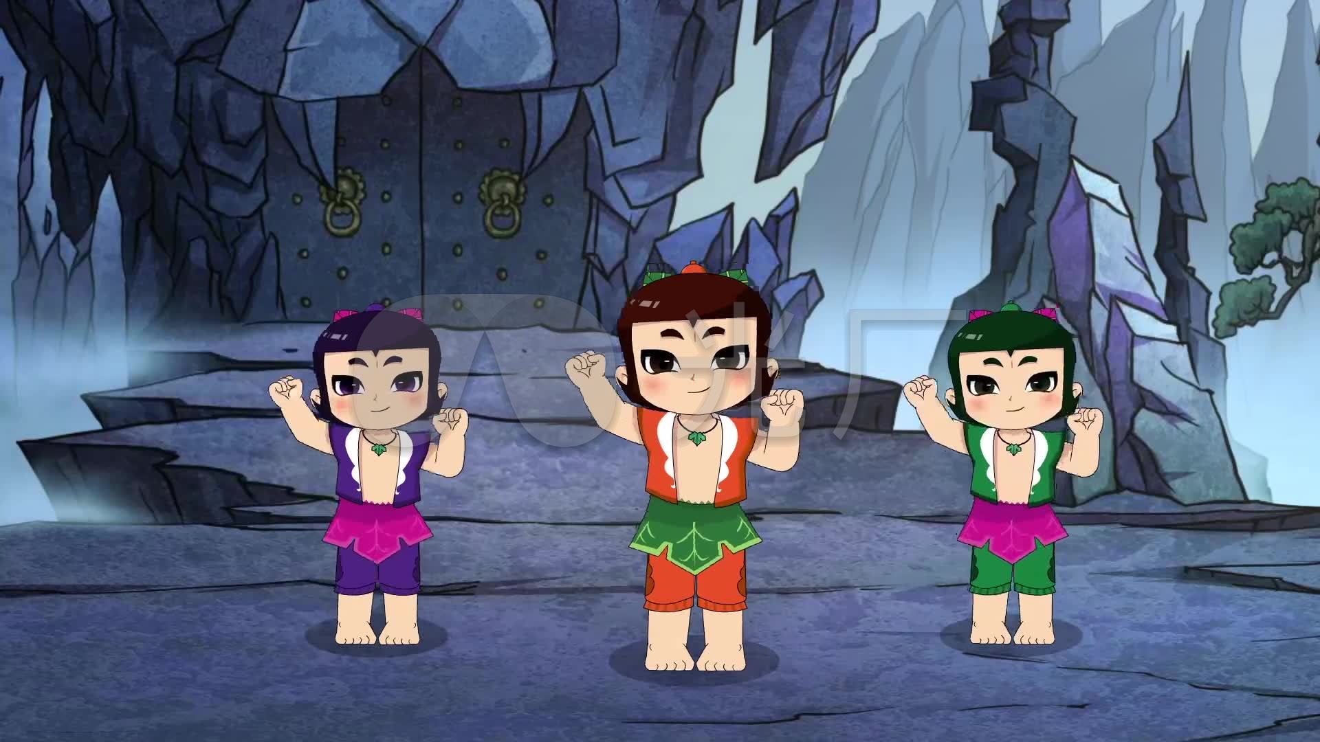 葫芦娃舞蹈葫芦娃_1920x1080_高清视频素材下载(编号