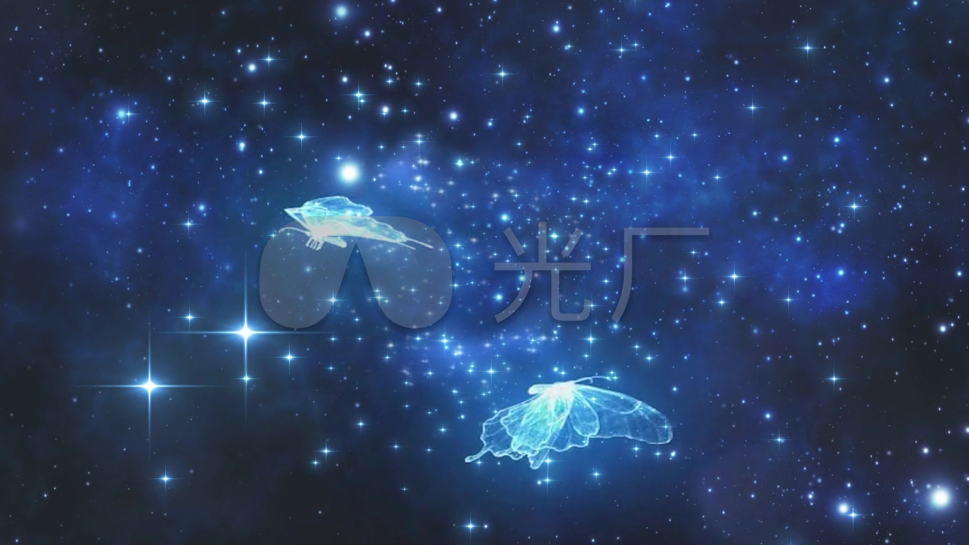 梁祝蝴蝶星空背景