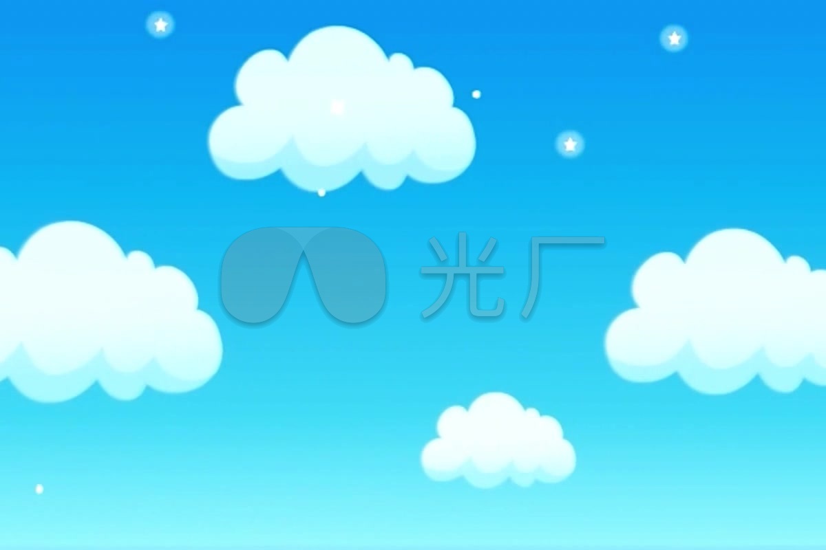 卡通白云天空_1200x800_高清视频素材下载(编号:)__vj