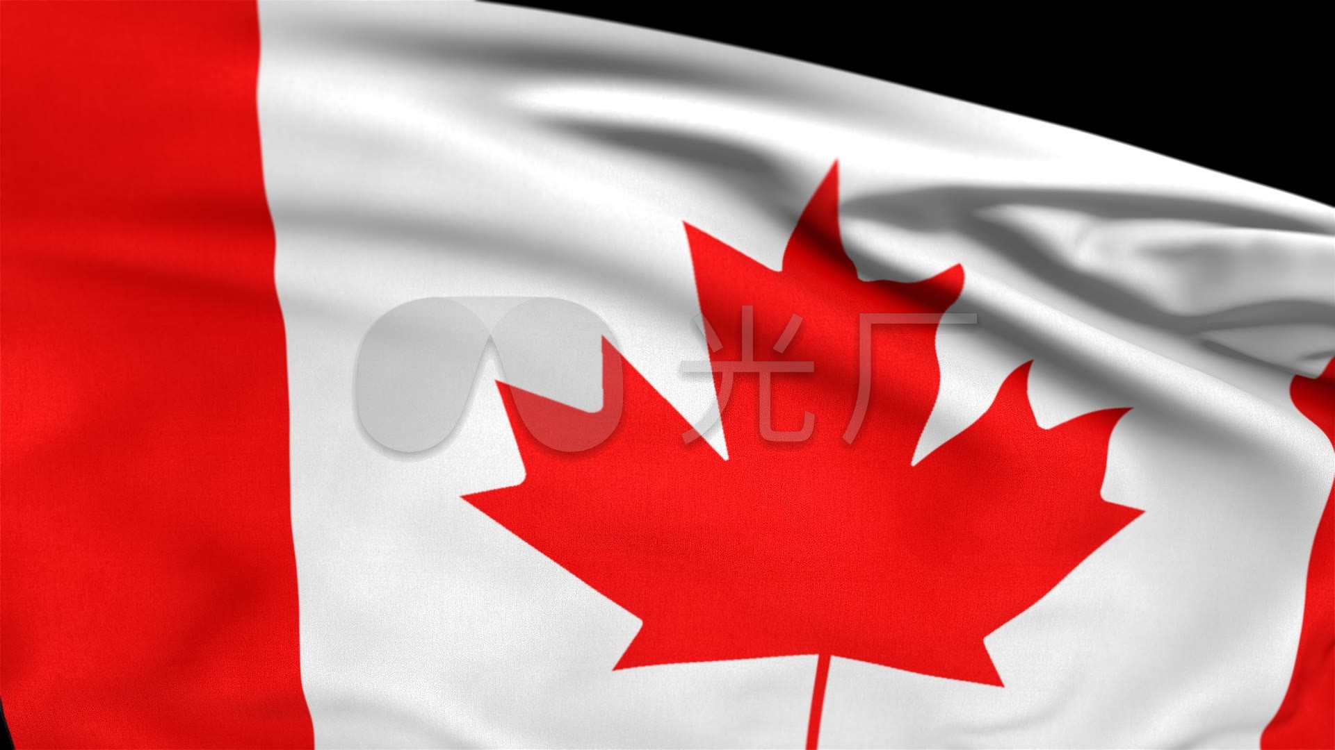 加拿大国旗飘扬带通道_1920x1080_高清视频素材下载(编号:879069)
