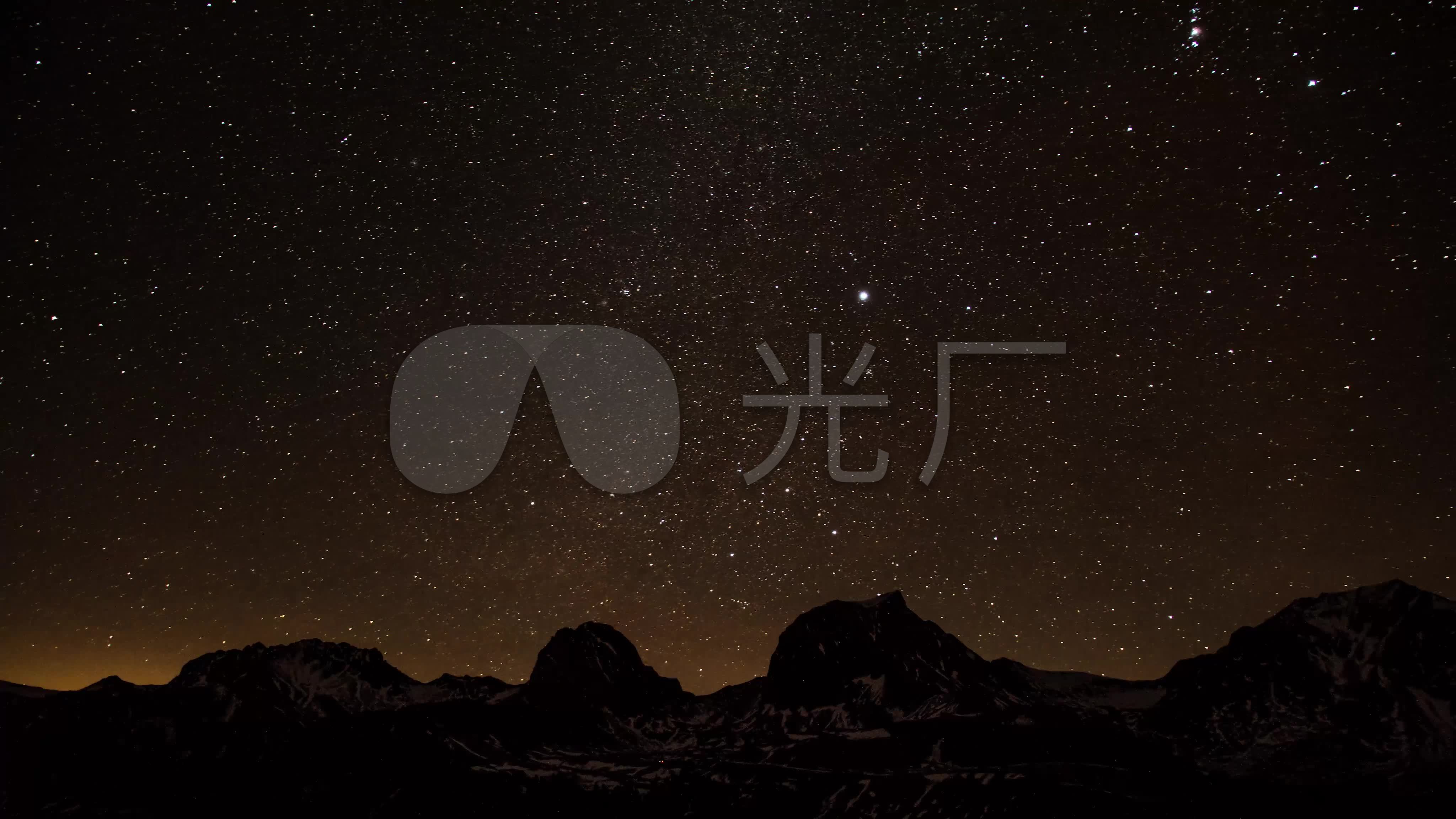 唯美风景黄昏夜晚星空延时摄影