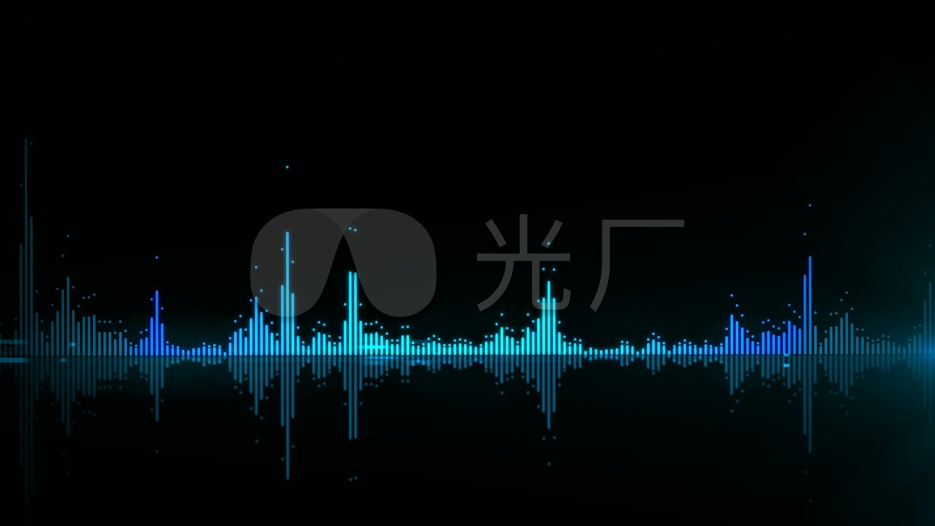 绚丽震动音频数码可视化跳动夜场派对屏幕_1920x1080