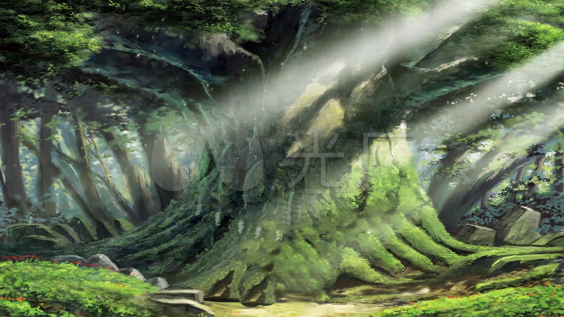 原始森林梦幻led背景