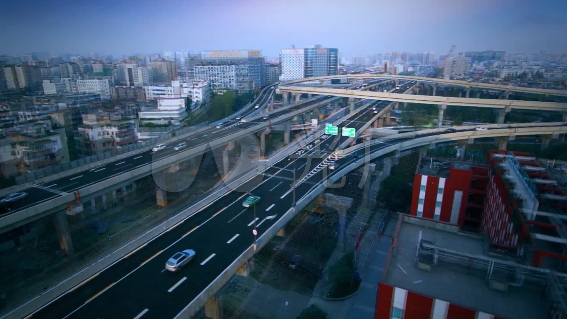 成都二环高架建设过程延时摄影_1920x1080_高清视频素材下载(编号