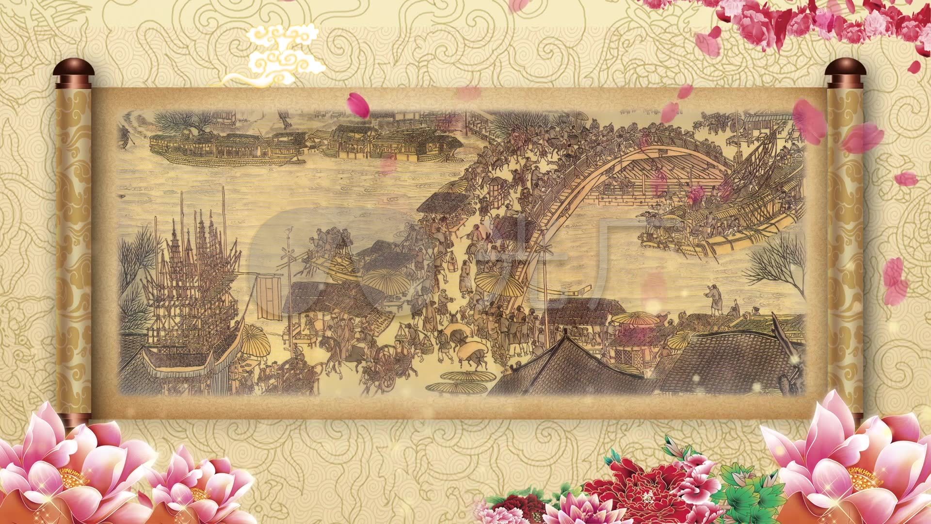 清明上河图全景高清视频_1920x1080_高清视频素材下载