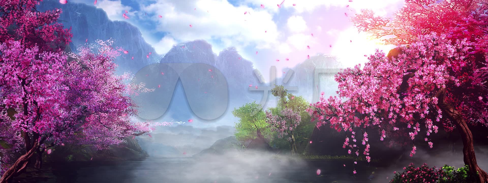 桃花仙境_1920x720_高清视频素材下载(编号:903958)