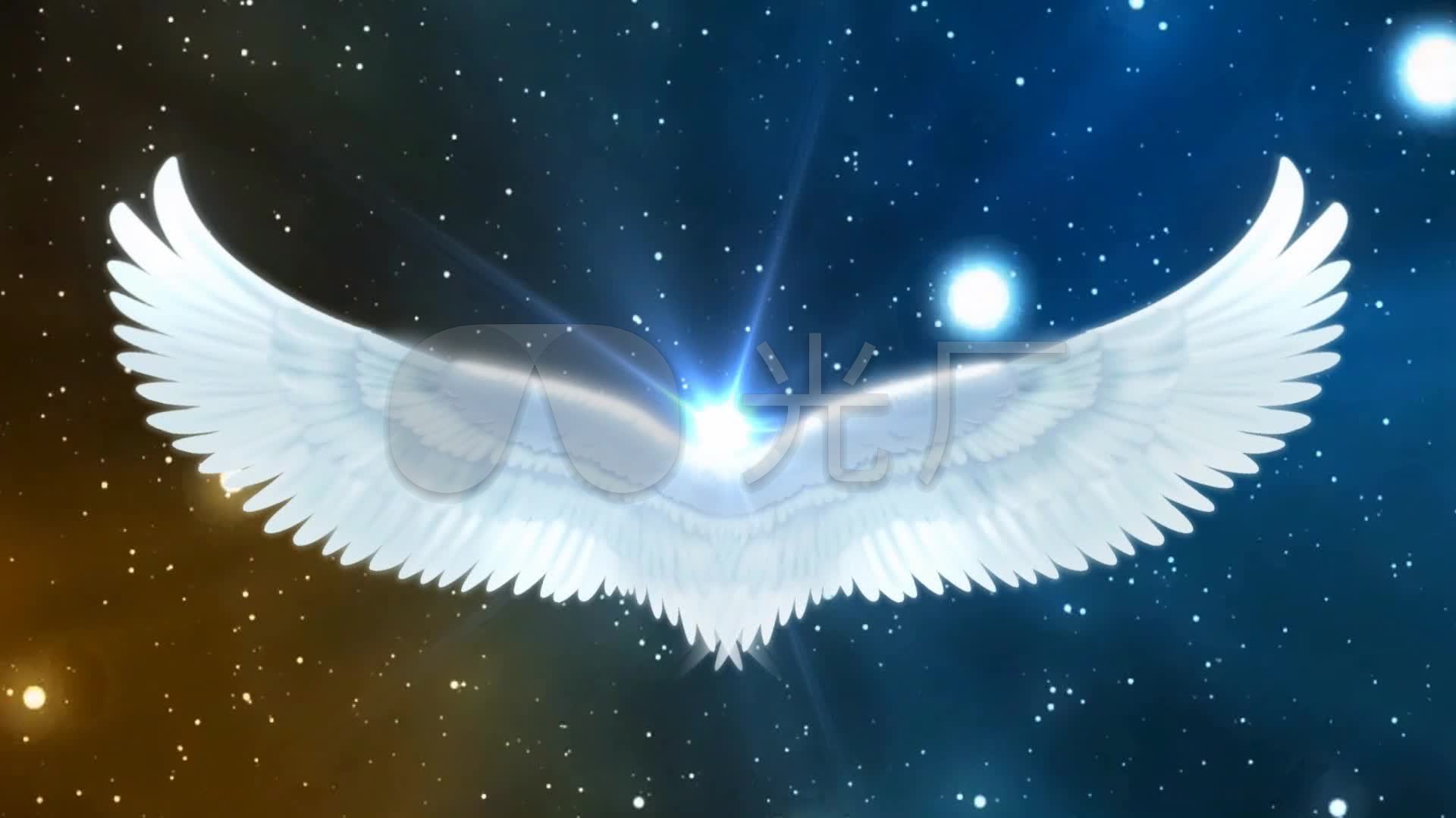 天使的翅膀配乐版_1920x1080_高清视频素材下载(编号