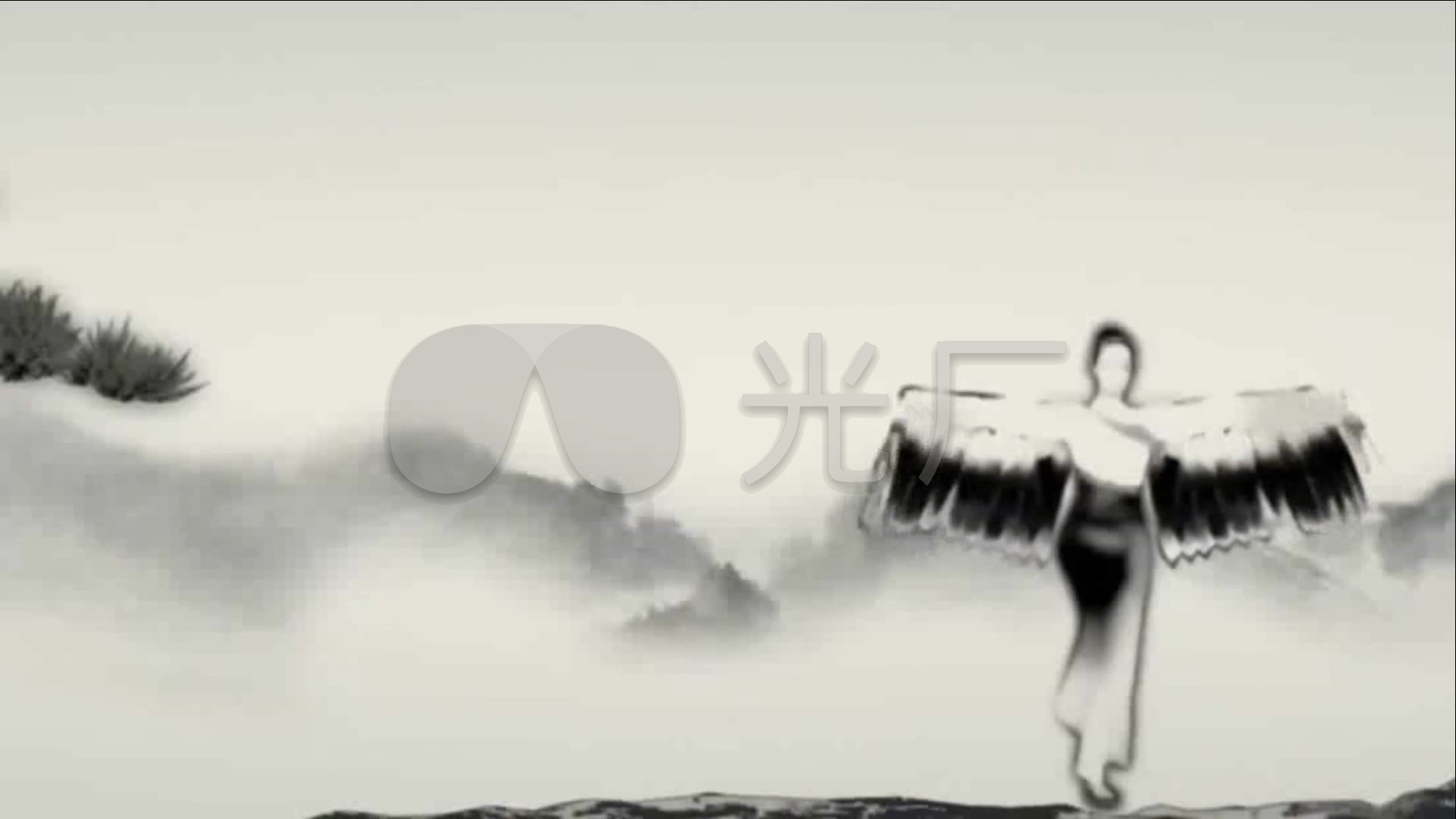 古风中国风舞蹈舞台背景唯美水墨动画
