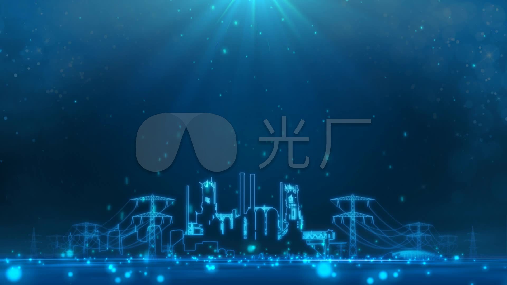 蓝色国网电力粒子视频背景素材_1920x1080_高清视频