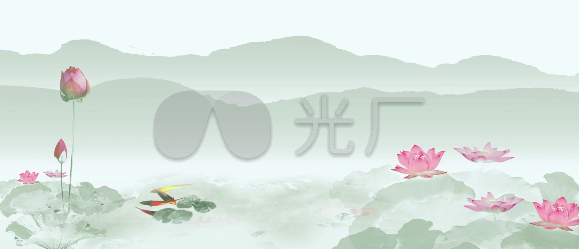水墨荷花山水鱼水墨鱼水墨荷花